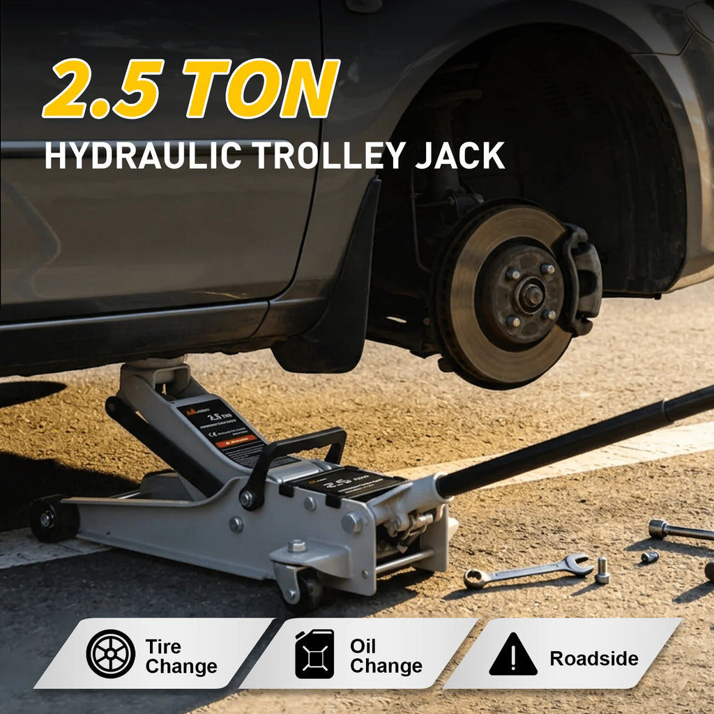 Nilight 2.5 Ton Floor Jack, Low Profile Hydraulic Trolley Car Jack With 360° Swivel Lifting Arm, Heavy Duty Steel Service Jack